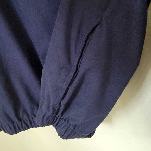 Eddie Bauer Golf Pullover 1/4 Zip Navy Blue Jacket Rain Resistant Medium Active - Picture 6 of 14
